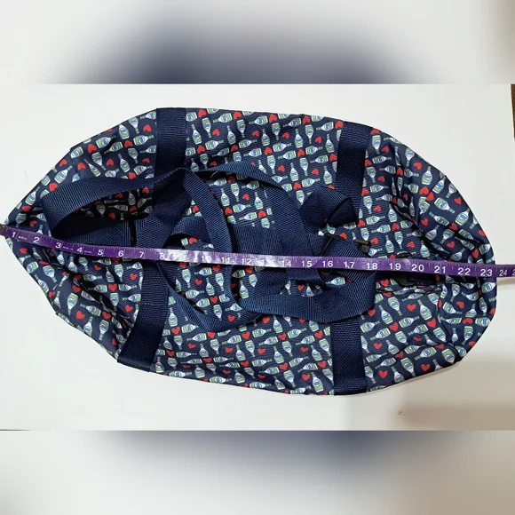 Duffle Bag Hidden Valley Collectors Blue Athletic Zipper Crossbody Nylon Gym Bag - Picture 14 of 15